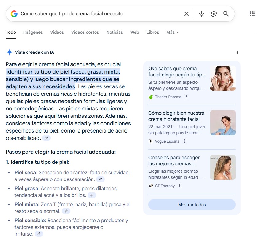 Vista creada con IA de Google